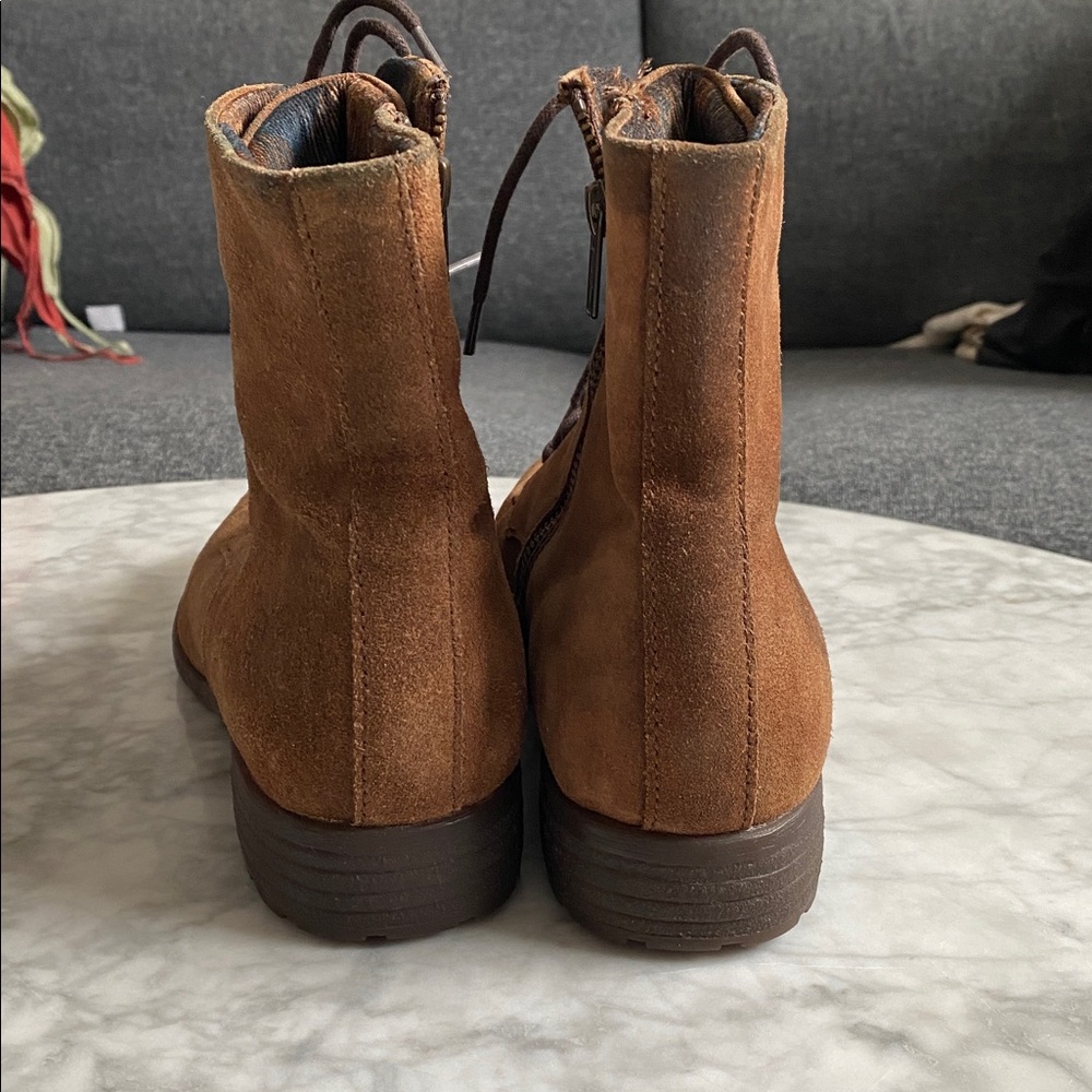 Born Brown Suede Lace-Up Boots - Picture 7 of 12